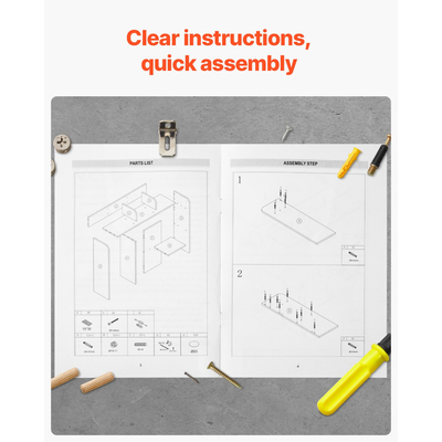 VEVOR Desktop Bookshelf Wood Desktop Storage Organizer 2-Tier για γραφείο και σπίτι