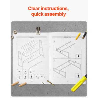 VEVOR Desktop Bookshelf Desktop Storage Organizer 2-Tier για γραφείο και σπίτι