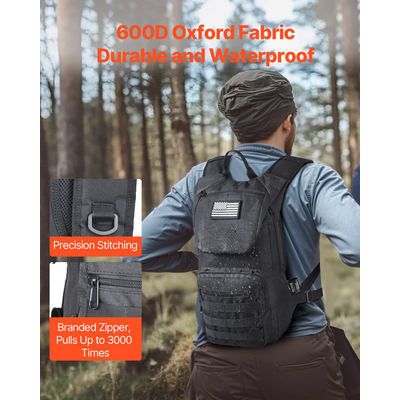 VEVOR Tactical Molle Hydration Pack Σακίδιο πλάτης 3L TPU Water Bladder Πεζοπορία Πεζοπορία