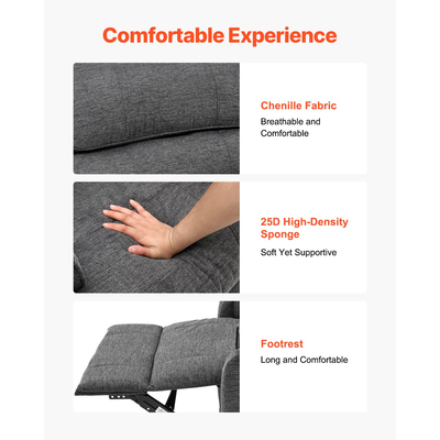 VEVOR Power Lift Recliner Καρέκλα για Ηλικιωμένους Heat and Massage Electric Recliner M