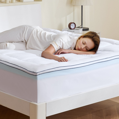 VEVOR Topper στρώματος Premium Memory Foam Fiber Fill Queen 76,2 mm Πάχος