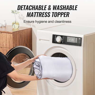 VEVOR Topper στρώματος Premium Memory Fiber Fill King Πάχος 101,6 mm