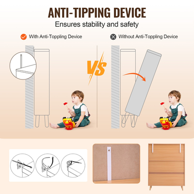 VEVOR Rattan Shoe Cabinet 5 Tiers Shoe Organizer 2 πόρτες & ρυθμιζόμενα ράφια