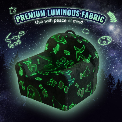 Καρέκλα VEVOR για νήπια Glow in the Dark βελούδινη καρέκλα μωρού Έπιπλα αίθουσα παιχνιδιών γκρι