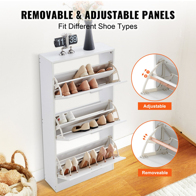 Ντουλάπα παπουτσιών VEVOR με 3 συρτάρια ντουλάπι αποθήκευσης παπουτσιών για είσοδο