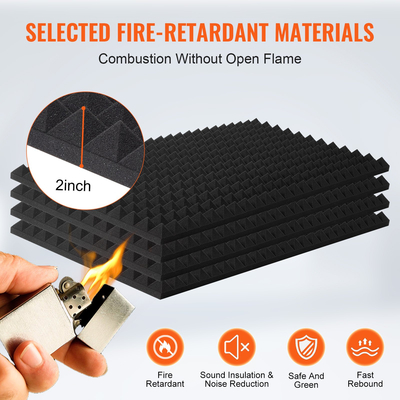 VEVOR Acoustic Foam Panels 4 Pack 48 x 24 x 2 in για τοίχο και οροφή στούντιο