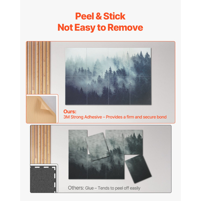 VEVOR 8 τεμάχια ακουστικών πάνελ τέχνης 15,8 x 11,8 ιντσών αυτοκόλλητα για Home Forest
