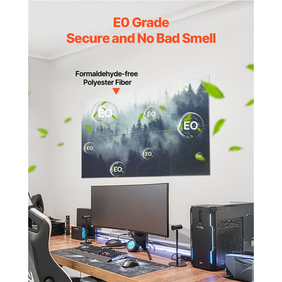 VEVOR 8 τεμάχια ακουστικών πάνελ τέχνης 15,8 x 11,8 ιντσών αυτοκόλλητα για Home Forest