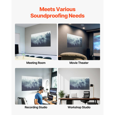 VEVOR 8 τεμάχια ακουστικών πάνελ τέχνης 15,8 x 11,8 ιντσών αυτοκόλλητα για Home Forest