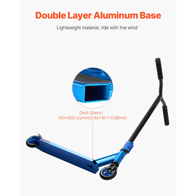 VEVOR Stunt Scooter Street Trick Scooter για Παιδιά Ενήλικες Κατάστρωμα διπλού στρώματος