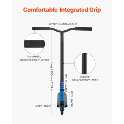 VEVOR Stunt Scooter Street Trick Scooter για Παιδιά Ενήλικες Κατάστρωμα διπλού στρώματος