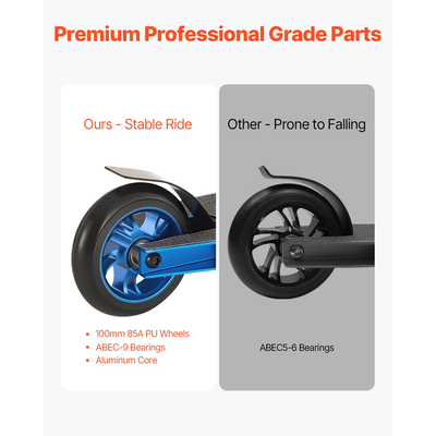 VEVOR Stunt Scooter Street Trick Scooter για Παιδιά Ενήλικες Κατάστρωμα διπλού στρώματος