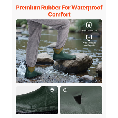 VEVOR Γυναικείες μπότες κατάστρωσης αδιάβροχες αντιολισθητικές μπότες εργασίας για βροχή Μέγεθος 8 US