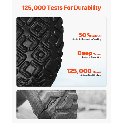 VEVOR Rubber Boots Ανδρικά Προστατευτικά Υποδήματα Steel Toe Work Μπότες βροχής Μέγεθος 12 US