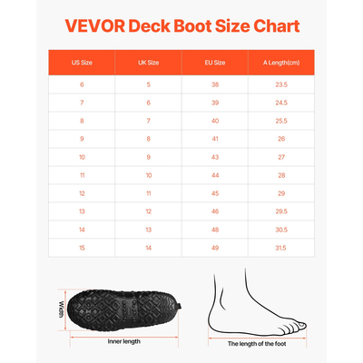 VEVOR Rubber Boots Ανδρικά Προστατευτικά Υποδήματα Steel Toe Work Μπότες βροχής Μέγεθος 9 US