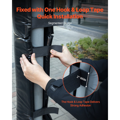 VEVOR 180cm Basketball Pole Pad Durable Padding 5-16 Round 11,5x11,5 Square Pole