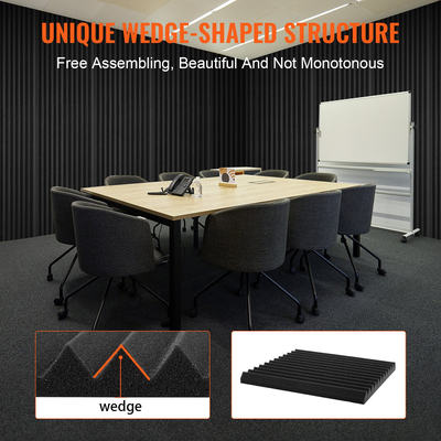 VEVOR Acoustic Foam Panels 48 Pack 12 x 12 x 1 in Adhesive for Wall Cails