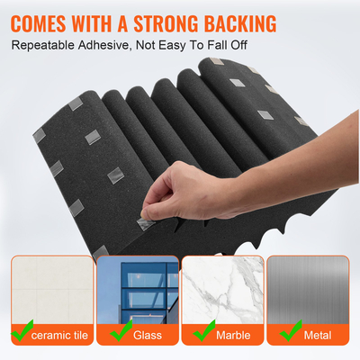 VEVOR Acoustic Foam Panels 4 Pack 16,5 x 6,3 x 12 in Adhesive for Wall Cails