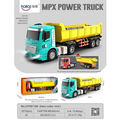 Ηλεκτρονικό όχημα Φορτηγό με ήχο & φωτισμό - HT9813W - 215676