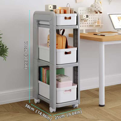 Πλαστική ραφιέρα τροχήλατη 3 επιπέδων - 5301-3 - 915138