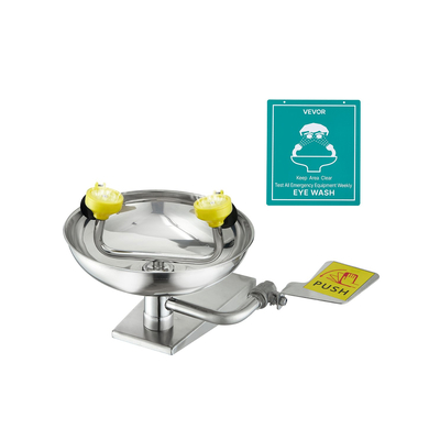 VEVOR Eyewash έκτακτης ανάγκης για πλύσιμο ματιών, επιτοίχιος σταθμός πλύσης ματιών από ανοξείδωτο ατσάλι