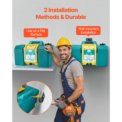 Φορητός σταθμός πλύσης ματιών VEVOR, σταθμός πλύσης ματιών έκτακτης ανάγκης 8 γαλονιών, εγκεκριμένος από την OSHA