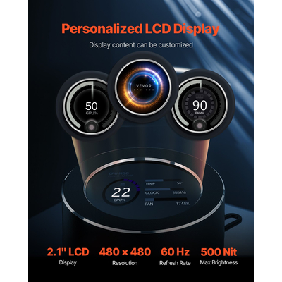 VEVOR CPU Liquid Cooler AIO CPU Water Cooler με 3 ανεμιστήρες PWN (120 mm) Intel AMD