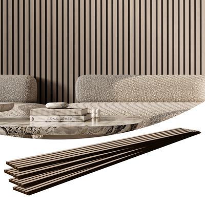 Ακουστικά πάνελ VEVOR Wood Slat 7,9 x 94,5 ιντσών για μοντέρνα διακόσμηση τοίχων Ασημένιο ξύλο