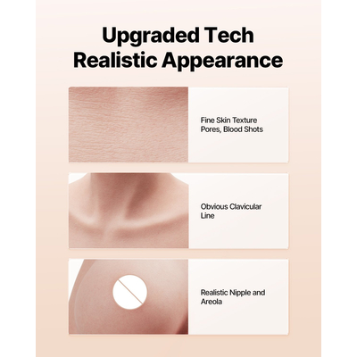 VEVOR Θώρακα σιλικόνης C-Cup Ψεύτικα στήθη με ψηλό λαιμό για Cosplay Drag Queen