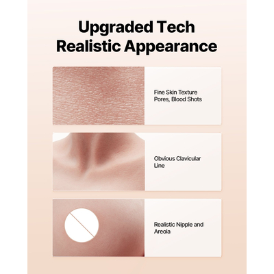 Ψεύτικο στήθος VEVOR σιλικόνης μεγέθους K με ψηλό λαιμό για Cosplay Drag Queen