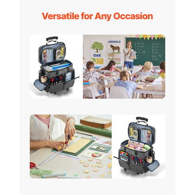 Τσάντα φορητού υπολογιστή VEVOR κυλιόμενη τσάντα 15,6 ιντσών για γυναίκες και άνδρες σε γκρι