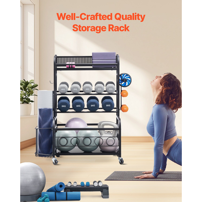 VEVOR Home Gym Workout Equipment Organizer Ματ γιόγκα Storage Weight Rack Dumbbell
