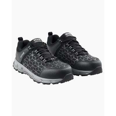 Ανδρικά παπούτσια VEVOR Steel Toe Παπούτσια US Size 8 Φαρδιά αθλητικά παπούτσια εργασίας Μαύρα