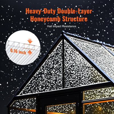 VEVOR 14 Pack Πολυανθρακικά Πάνελ Θερμοκηπίου 2&#039; X 4&#039; X 0,16&#039;&#039; Φύλλα στέγης