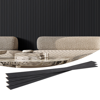 Ακουστικά πάνελ VEVOR Wood Slat 8 ΤΕΜ 96 x 6 ιντσών για μοντέρνο τοίχο μαύρο ματ