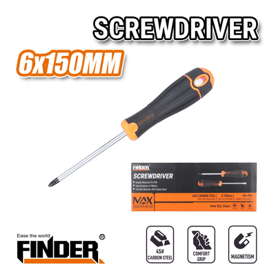 Κατσαβίδι σταυρωτό μαγνητικό - 6*150mm - Finder - 193485