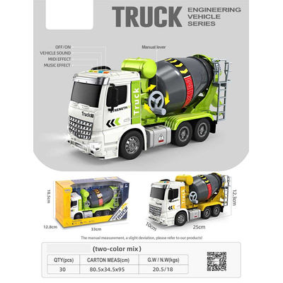 Ηλεκτρονικό όχημα Μπετονιέρα με ήχο & φωτισμό - HT9804W - 215671