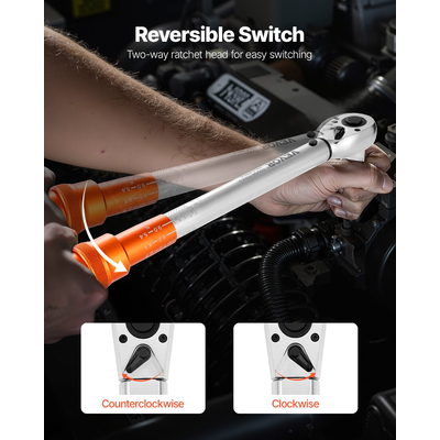 Σετ 3 κλειδιών ροπής VEVOR Click με κίνηση 1/4 3/8 1/2 ίντσας, διπλής κατεύθυνσης