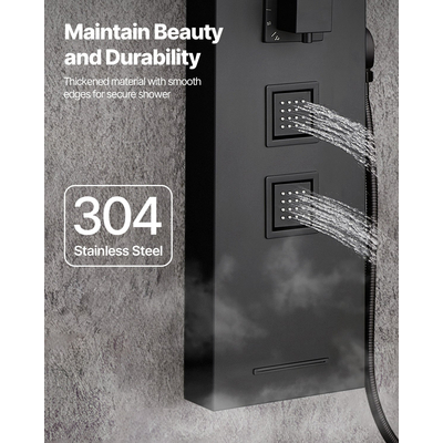 Σύστημα ντους VEVOR με στήλη από ανοξείδωτο χάλυβα, υδρομασάζ με κεφαλή βροχής