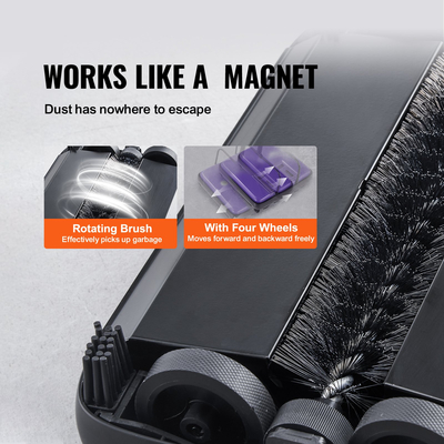 VEVOR Χειροκίνητο Σάρωθρο Δαπέδου Χαλιών 170mm Πλάτος Διαδρομών Σκουπίσματος Μωβ