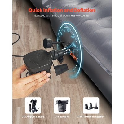 VEVOR Στρώμα Αέρα Αυτοκινήτου Φουσκωτό Αυτοκίνητο Κάμπινγκ Ταξίδι Υπνοδωμάτιο SUV MPV Sedan