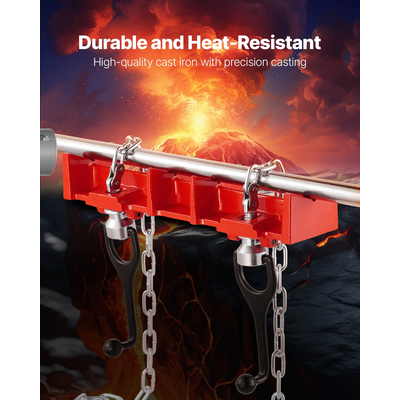 Μέγγενη συγκόλλησης σωλήνων Σφιγκτήρας συγκόλλησης σωλήνων 1/2" έως 8" με διπλές αλυσίδες και λαβές