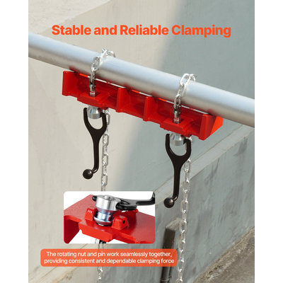 Μέγγενη συγκόλλησης σωλήνων Σφιγκτήρας συγκόλλησης σωλήνων 1/2" έως 8" με διπλές αλυσίδες και λαβές