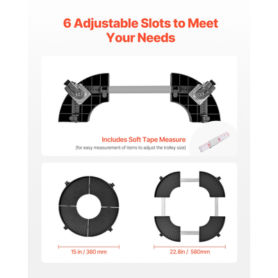 VEVOR 2 συσκευασίες στρογγυλού κάδου απορριμμάτων, ρυθμιζόμενο πλαστικό κάδο απορριμμάτων 15-22,8 ιντσών