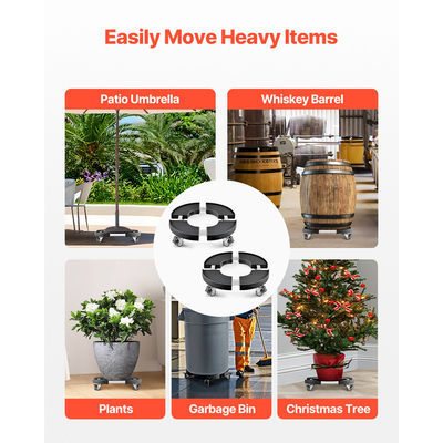 VEVOR 2 συσκευασίες στρογγυλού κάδου απορριμμάτων, ρυθμιζόμενο πλαστικό κάδο απορριμμάτων 15-22,8 ιντσών