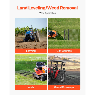 VEVOR Drag Harrow 4 x 5 ft Αλυσίδα Harrow Τσουγκράνα γκαζόν για ATV και UTV, Εξαρτήματα τρακτέρ