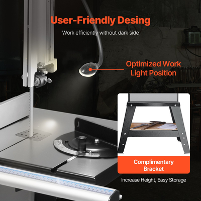 Πριονοκορδέλα VEVOR 13,39 ιντσών για ξυλουργική, πριονοκορδέλα πάγκου 440-846 σ.α.λ. 1100W 1-1/2HP