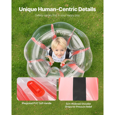 VEVOR 2 φουσκωτές μπάλες προφυλακτήρα 3FT/0.9M με σώμα PVC, μπάλα Sumo Zorb για εξωτερικούς χώρους