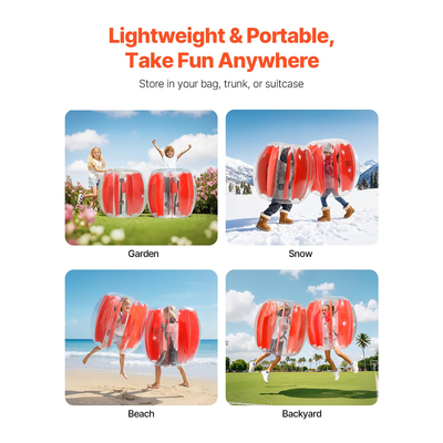 VEVOR 2 φουσκωτές μπάλες προφυλακτήρα 3FT/0.9M με σώμα PVC, μπάλα Sumo Zorb για εξωτερικούς χώρους