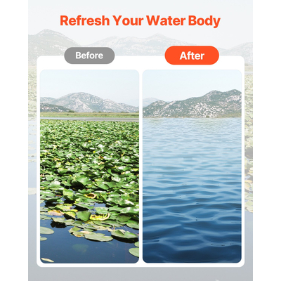 Τσουγκράνα VEVOR 24x8,7 ίντσες για υδρόβια ζιζάνια, διπλής όψης για λίμνη, σχοινί 30 ποδιών